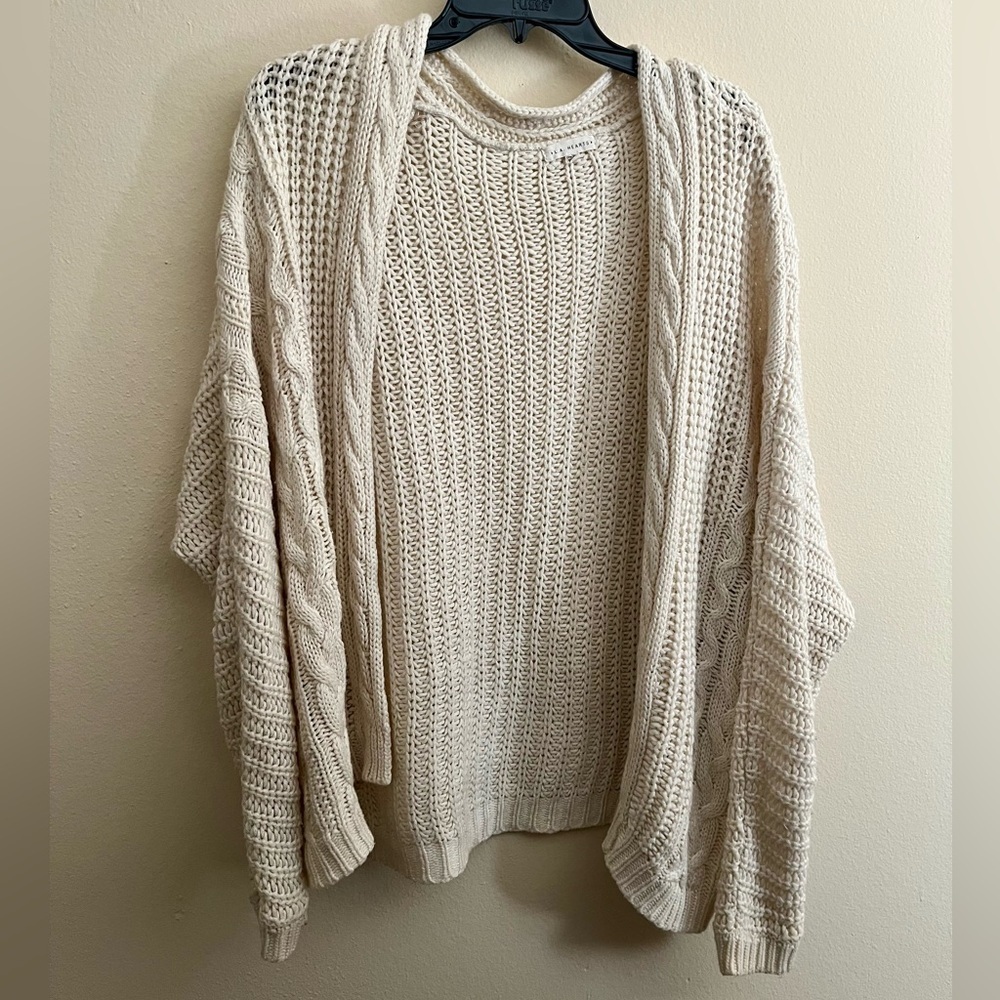 LA Hearts Chunky Cable Knit Cardigan